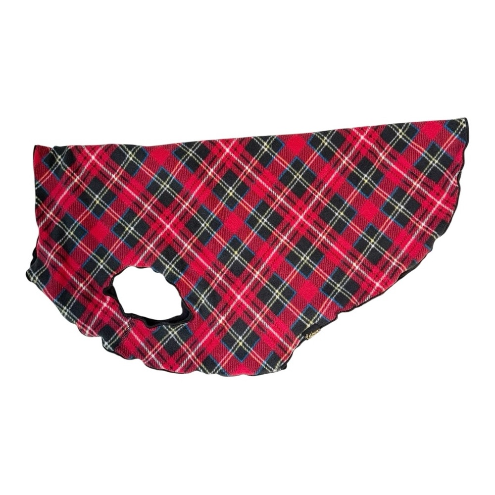 Goldpaw Duluth Double Fleece Reversible Pullover Doggie Sweater Red Plaid 20"